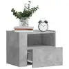 Image de vidaXL Tables de chevet murales 2 pcs gris béton 45x30x35 cm