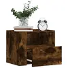 Image de vidaXL Tables de chevet murales 2 pcs chêne fumé 45x30x35 cm