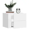 Image de vidaXL Tables de chevet murales 2 pcs blanc 45x30x35 cm