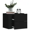 Image de vidaXL Table de chevet murale noir 45x30x35 cm