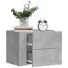 Image de vidaXL Table de chevet murale gris béton 45x30x35 cm