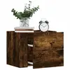 Image de vidaXL Tables de chevet murales 2 pcs chêne fumé 45x30x35 cm