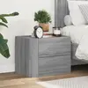 Image de vidaXL Table de chevet murale sonoma gris 45x30x35 cm