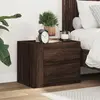 Image de vidaXL Table de chevet murale chêne marron 45x30x35 cm