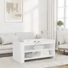 Image de vidaXL Table basse blanc 100x50x50 cm bois d'ingénierie