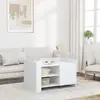 Image de vidaXL Table basse blanc 80x50x50 cm bois d'ingénierie