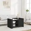 Image de vidaXL Table basse noir 80x50x50 cm bois d'ingénierie
