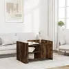 Image de vidaXL Table basse chêne fumé 80x50x50 cm bois d'ingénierie