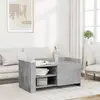 Image de vidaXL Table basse gris béton 100x50x50 cm bois d'ingénierie