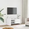 Image de vidaXL Meuble TV blanc 80x35x40 cm bois d’ingénierie