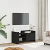 Image de vidaXL Meuble TV noir 80x35x40 cm bois d’ingénierie