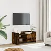 Image de vidaXL Meuble TV chêne fumé 80x35x40 cm bois d'ingénierie
