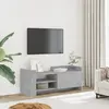 Image de vidaXL Meuble TV Gris béton 100x35x40 cm Bois d'ingénierie