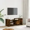 Image de vidaXL Meuble TV Chêne fumé 100x35x40 cm Bois d'ingénierie