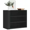 Image de vidaXL Armoire murale noir 75x35x60 cm bois d'ingénierie