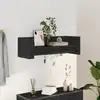 Image de vidaXL Étagère murale noir 100x35x30,5 cm bois d'ingénierie