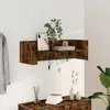 Image de vidaXL Étagère murale chêne fumé 100x35x30,5 cm bois d'ingénierie