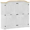 Image de vidaXL Garde-robe Corona blanc 194x52x186 cm bois de pin massif