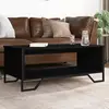 Image de vidaXL Table basse noir 100x51x40 cm bois d'ingénierie