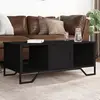 Image de vidaXL Table basse noir 100x51x40 cm bois d'ingénierie