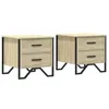 Image de vidaXL Tables de chevet 2 pcs chêne sonoma 40x41x40 cm bois ingénierie