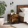 Image de vidaXL Tables de chevet 2 pcs chêne fumé 40x30x40 cm bois d'ingénierie