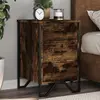 Image de vidaXL Table de chevet chêne fumé 40x41x60 cm bois d'ingénierie