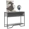 Image de vidaXL Table console sonoma gris 100x35x74,5 cm bois d'ingénierie