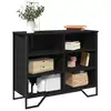Image de vidaXL Buffet noir 91x35,5x74,5 cm bois d’ingénierie