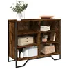 Image de vidaXL Buffet chêne fumé 91x35,5x74,5 cm bois d'ingénierie