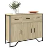Image de vidaXL Buffet chêne sonoma 97x32,5x74,5 cm bois d'ingénierie