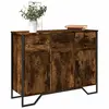 Image de vidaXL Buffet chêne fumé 97x32,5x74,5 cm bois d'ingénierie