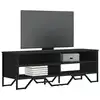 Image de vidaXL Meuble TV noir 122x34x41 cm bois d'ingénierie