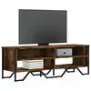 Image de vidaXL Meuble TV chêne fumé 122x34x41 cm bois d'ingénierie