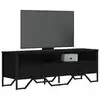 Image de vidaXL Meuble TV noir 122x34x41 cm bois d'ingénierie