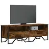 Image de vidaXL Meuble TV chêne fumé 122x34x41 cm bois d'ingénierie