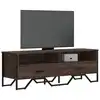 Image de vidaXL Meuble TV chêne marron 122x34x41 cm bois d'ingénierie