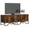 Image de vidaXL Meuble TV chêne fumé 122x34x41 cm bois d'ingénierie
