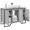 Image de vidaXL Armoire lavabo de salle de bain sonoma gris 91x35x60 cm