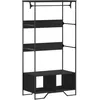 Image de vidaXL Armoire noir 90x50x180 cm bois d’ingénierie, armoire de rangement, organisateur de garde-robe, armoire, placard, garde-robe de chambre