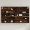 Image de vidaXL Armoire à vitrine chêne fumé 100x15x58 cm bois d'ingénierie
