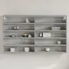 Image de vidaXL Armoire à vitrine sonoma gris 100x15x58 cm bois d'ingénierie