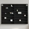 Image de vidaXL Armoire à vitrine noir 100x8,5x75 cm bois d'ingénierie