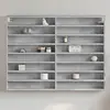 Image de vidaXL Armoire à vitrine gris béton 100x8,5x75 cm bois d’ingénierie
