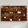 Image de vidaXL Armoire à vitrine chêne fumé 100x8,5x58 cm bois d'ingénierie