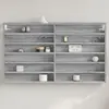 Image de vidaXL Armoire à vitrine sonoma gris 100x8,5x58 cm bois d'ingénierie