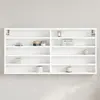 Image de vidaXL Armoire à vitrine blanc 100x8,5x50 cm bois d'ingénierie