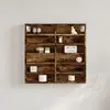 Image de vidaXL Armoire à vitrine chêne fumé 60x8,5x58 cm bois d'ingénierie