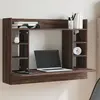Image de vidaXL Bureau mural chêne marron 105x48x75 cm bois d'ingénierie