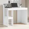 Image de vidaXL Bureau blanc 103,5x56,5x94 cm bois d'ingénierie
